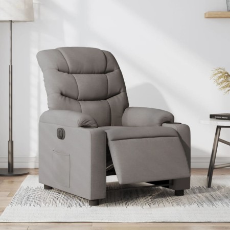 vidaXL Relaxsessel Elektrisch Taupe Stoff