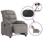 vidaXL Relaxsessel Elektrisch Taupe Stoff vidaXL Relaxsessel Elektrisch Taupe Stoff