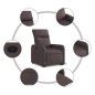 vidaXL Relaxsessel mit Aufstehhilfe Dunkelbraun Stoff vidaXL Relaxsessel mit Aufstehhilfe Dunkelbraun Stoff