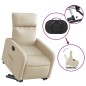 vidaXL Relaxsessel mit Aufstehhilfe Elektrisch Creme Stoff vidaXL Relaxsessel mit Aufstehhilfe Elektrisch Creme Stoff