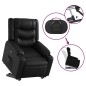 vidaXL Relaxsessel mit Aufstehhilfe Schwarz Kunstleder vidaXL Relaxsessel mit Aufstehhilfe Schwarz Kunstleder