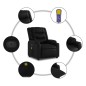 vidaXL Massagesessel Elektrisch Schwarz Kunstleder vidaXL Massagesessel Elektrisch Schwarz Kunstleder