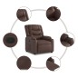 vidaXL Relaxsessel mit Aufstehhilfe Braun Kunstleder vidaXL Relaxsessel mit Aufstehhilfe Braun Kunstleder