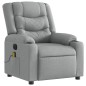 vidaXL Massagesessel Elektrisch Hellgrau Stoff vidaXL Massagesessel Elektrisch Hellgrau Stoff