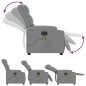 vidaXL Massagesessel Elektrisch Hellgrau Stoff vidaXL Massagesessel Elektrisch Hellgrau Stoff