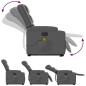 vidaXL Massagesessel mit Aufstehhilfe Elektrisch Grau Kunstleder vidaXL Massagesessel mit Aufstehhilfe Elektrisch Grau Kunstleder