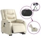 vidaXL Massagesessel mit Aufstehhilfe Elektrisch Creme Kunstleder vidaXL Massagesessel mit Aufstehhilfe Elektrisch Creme Kunstleder