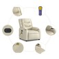 vidaXL Massagesessel mit Aufstehhilfe Elektrisch Creme Kunstleder vidaXL Massagesessel mit Aufstehhilfe Elektrisch Creme Kunstleder