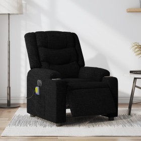 vidaXL Massagesessel Elektrisch Schwarz Stoff