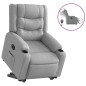 vidaXL Relaxsessel mit Aufstehhilfe Elektrisch Hellgrau Stoff vidaXL Relaxsessel mit Aufstehhilfe Elektrisch Hellgrau Stoff