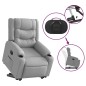 vidaXL Relaxsessel mit Aufstehhilfe Elektrisch Hellgrau Stoff vidaXL Relaxsessel mit Aufstehhilfe Elektrisch Hellgrau Stoff