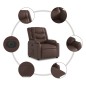vidaXL Elektrischer Relaxsessel Braun Kunstleder vidaXL Elektrischer Relaxsessel Braun Kunstleder