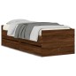 vidaXL Bett mit Schubladen Braun Eiche-Optik 75x190 cm vidaXL Bett mit Schubladen Braun Eiche-Optik 75x190 cm