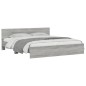 vidaXL Bettgestell mit Kopfteil Grau Sonoma 180x200 cm vidaXL Bettgestell mit Kopfteil Grau Sonoma 180x200 cm