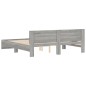 vidaXL Bettgestell mit Kopfteil Grau Sonoma 180x200 cm vidaXL Bettgestell mit Kopfteil Grau Sonoma 180x200 cm