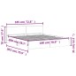 vidaXL Bettgestell mit Kopfteil Grau Sonoma 180x200 cm vidaXL Bettgestell mit Kopfteil Grau Sonoma 180x200 cm
