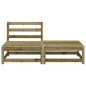 vidaXL Gartensofa ohne Armlehnen mit Hocker Kiefernholz Imprägniert vidaXL Gartensofa ohne Armlehnen mit Hocker Kiefernholz Imprägniert