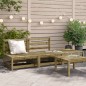 vidaXL Gartensofa ohne Armlehnen mit Hocker Kiefernholz Imprägniert vidaXL Gartensofa ohne Armlehnen mit Hocker Kiefernholz Imprägniert