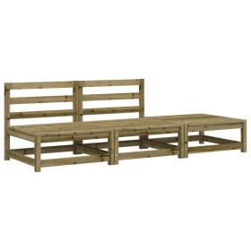 vidaXL Gartensofa ohne Armlehnen mit Hocker Kiefernholz Imprägniert