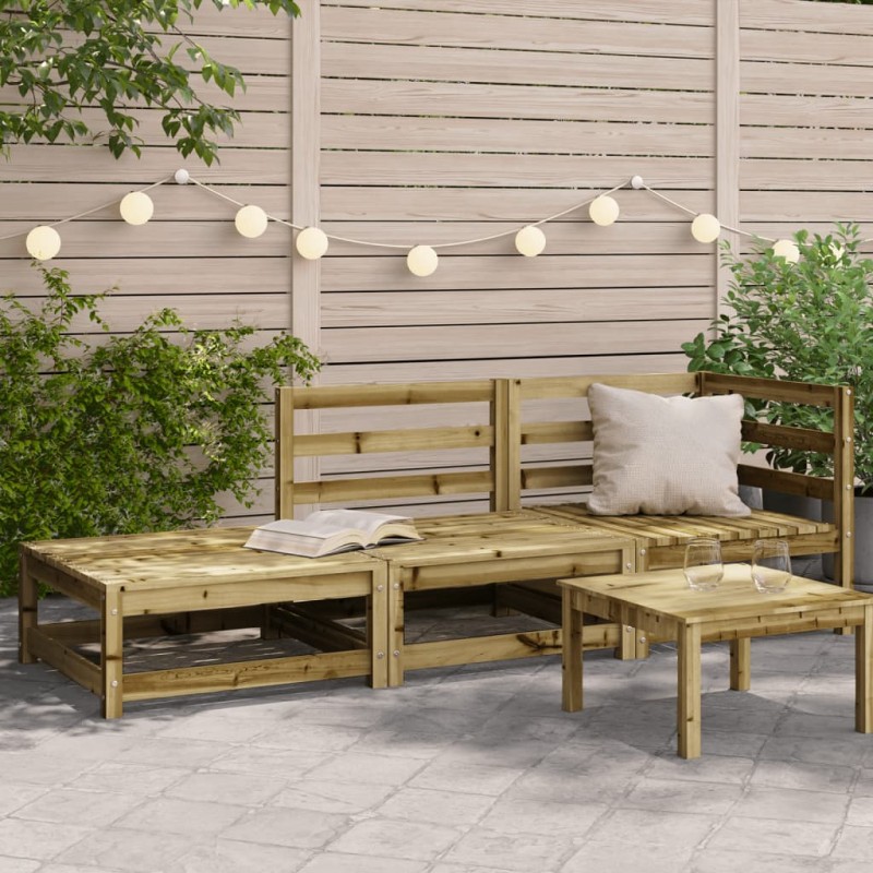 vidaXL Gartensofa mit Hocker 2-Sitzer Kiefernholz Imprägniert vidaXL Gartensofa mit Hocker 2-Sitzer Kiefernholz Imprägniert