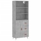 Highboard Betongrau 69,5x34x180 cm Holzwerkstoff Highboard Betongrau 69,5x34x180 cm Holzwerkstoff