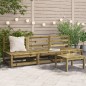 vidaXL Gartensofas ohne Armlehnen 3 Stk. 70x70x67 cm Kiefernholz vidaXL Gartensofas ohne Armlehnen 3 Stk. 70x70x67 cm Kiefernholz
