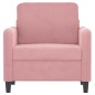 vidaXL Sessel Rosa 60 cm Samt vidaXL Sessel Rosa 60 cm Samt