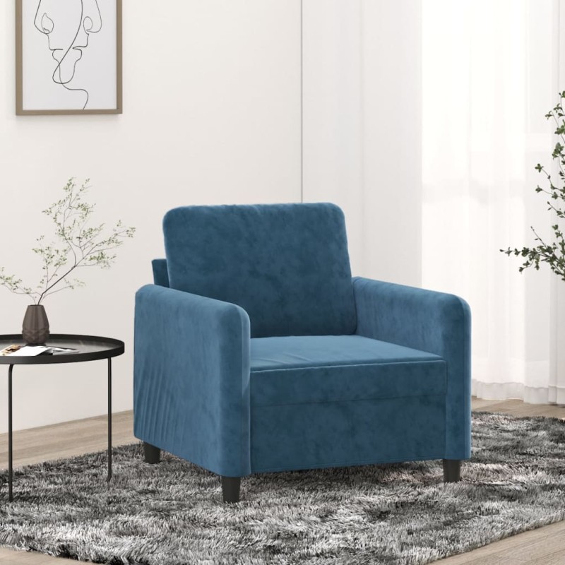 vidaXL Sessel Blau 60 cm Samt vidaXL Sessel Blau 60 cm Samt