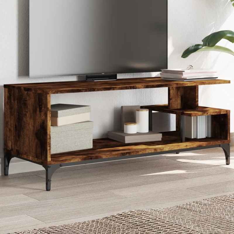vidaXL TV-Schrank Räuchereiche 102x40x41 cm Holzwerkstoff und Stahl vidaXL TV-Schrank Räuchereiche 102x40x41 cm Holzwerkstoff und Stahl