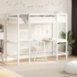 vidaXL Hochbett mit Schreibtisch Weiß 100x200 cm Massivholz Kiefer vidaXL Hochbett mit Schreibtisch Weiß 100x200 cm Massivholz Kiefer