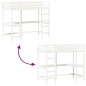 vidaXL Hochbett mit Schreibtisch Weiß 90x200 cm Massivholz Kiefer vidaXL Hochbett mit Schreibtisch Weiß 90x200 cm Massivholz Kiefer