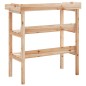 vidaXL Pflanztisch mit Ablagen 78x38x82,5 cm Massivholz Tanne vidaXL Pflanztisch mit Ablagen 78x38x82,5 cm Massivholz Tanne