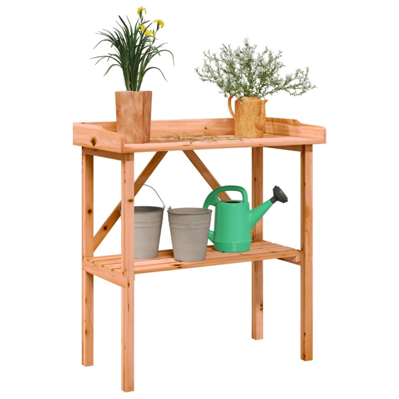 vidaXL Pflanztisch mit Ablage Braun 78x38x82,5 cm Massivholz Tanne vidaXL Pflanztisch mit Ablage Braun 78x38x82,5 cm Massivholz Tanne