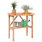 vidaXL Pflanztisch mit Ablage Braun 78x38x82,5 cm Massivholz Tanne vidaXL Pflanztisch mit Ablage Braun 78x38x82,5 cm Massivholz Tanne