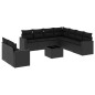vidaXL 10-tlg. Garten-Sofagarnitur mit Kissen Schwarz Poly Rattan vidaXL 10-tlg. Garten-Sofagarnitur mit Kissen Schwarz Poly Rattan