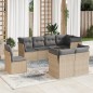 vidaXL 8-tlg. Garten-Sofagarnitur mit Kissen Beige Poly Rattan vidaXL 8-tlg. Garten-Sofagarnitur mit Kissen Beige Poly Rattan