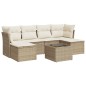 vidaXL 7-tlg. Garten-Sofagarnitur mit Kissen Beige Poly Rattan vidaXL 7-tlg. Garten-Sofagarnitur mit Kissen Beige Poly Rattan