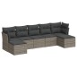 vidaXL 7-tlg. Garten-Sofagarnitur mit Kissen Grau Poly Rattan vidaXL 7-tlg. Garten-Sofagarnitur mit Kissen Grau Poly Rattan