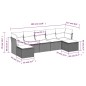 vidaXL 7-tlg. Garten-Sofagarnitur mit Kissen Grau Poly Rattan vidaXL 7-tlg. Garten-Sofagarnitur mit Kissen Grau Poly Rattan