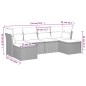 vidaXL 6-tlg. Garten-Sofagarnitur mit Kissen Schwarz Poly Rattan vidaXL 6-tlg. Garten-Sofagarnitur mit Kissen Schwarz Poly Rattan