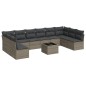 vidaXL 11-tlg. Garten-Sofagarnitur mit Kissen Grau Poly Rattan vidaXL 11-tlg. Garten-Sofagarnitur mit Kissen Grau Poly Rattan