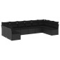 vidaXL 10-tlg. Garten-Sofagarnitur mit Kissen Schwarz Poly Rattan vidaXL 10-tlg. Garten-Sofagarnitur mit Kissen Schwarz Poly Rattan