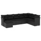 vidaXL 8-tlg. Garten-Sofagarnitur mit Kissen Schwarz Poly Rattan vidaXL 8-tlg. Garten-Sofagarnitur mit Kissen Schwarz Poly Rattan