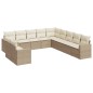 vidaXL 11-tlg. Garten-Sofagarnitur mit Kissen Beige Poly Rattan vidaXL 11-tlg. Garten-Sofagarnitur mit Kissen Beige Poly Rattan
