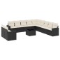 vidaXL 12-tlg. Garten-Sofagarnitur mit Kissen Schwarz Poly Rattan vidaXL 12-tlg. Garten-Sofagarnitur mit Kissen Schwarz Poly Rattan