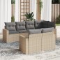 vidaXL 7-tlg. Garten-Sofagarnitur mit Kissen Beige Poly Rattan vidaXL 7-tlg. Garten-Sofagarnitur mit Kissen Beige Poly Rattan