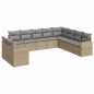 vidaXL 10-tlg. Garten-Sofagarnitur mit Kissen Beige Poly Rattan vidaXL 10-tlg. Garten-Sofagarnitur mit Kissen Beige Poly Rattan