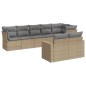 vidaXL 8-tlg. Garten-Sofagarnitur mit Kissen Beige Poly Rattan vidaXL 8-tlg. Garten-Sofagarnitur mit Kissen Beige Poly Rattan