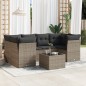 vidaXL 7-tlg. Garten-Sofagarnitur mit Kissen Grau Poly Rattan vidaXL 7-tlg. Garten-Sofagarnitur mit Kissen Grau Poly Rattan