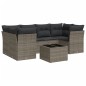 vidaXL 7-tlg. Garten-Sofagarnitur mit Kissen Grau Poly Rattan vidaXL 7-tlg. Garten-Sofagarnitur mit Kissen Grau Poly Rattan